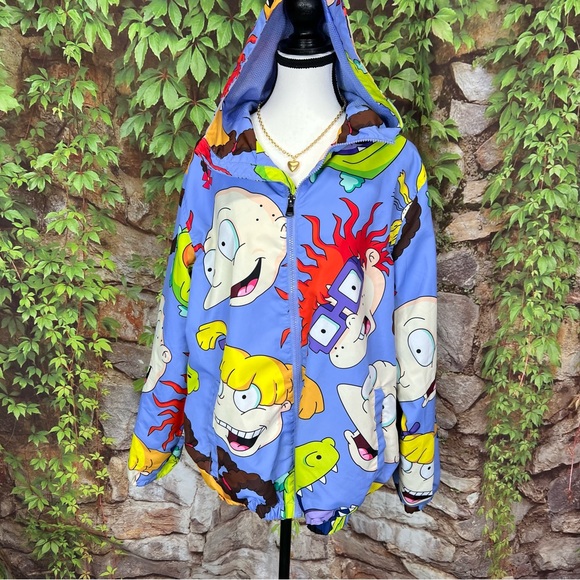 RARE MEMBERS ONLY X RUGRATS Hooded Windbreaker, M - Picture 14 of 16
